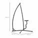 Soporte para Silla Colgante Metal Outsunny Negro