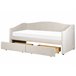 Beliani Cama con almacenaje Poliéster VITTEL 214x98 Beige
