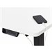 Beliani Escritorio ajustable DESTINES 160x109 Blanco/ Negro