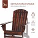 Adirondack Silla para Jardín Madera de Abeto Outsunny Marron