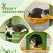 Árbol para Gatos Aglomerado de Madera, Poliéster PawHut Árbol para Gatos Aglomerado de Madera, Poliéster PawHut Verde