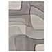 Alfombra abstracta con trazos geométricos MEDEL - ATTICGO 140x200 Gris