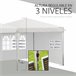 Carpa Plegable Acero, Tela Oxford Outsunny Blanco