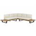 Beliani Conjunto longue MYKONOS Blanco/ Beige