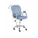 Beliani Silla de oficina PRINCESS Azul Claro
