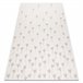 Alfombra de cuerda sisal FLAT Flores 140x200 Crema