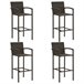 Muebles de bar de jardín   ratán PE reposabrazos Marron