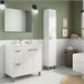 Columna de baño Koncept 2 puertas Blanco brillo Blanco