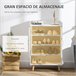 Mueble Zapatero Melamina, Madera HOMCOM 60 Blanco
