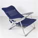 Silla de playa multiposición plegado Slim c/mesa y cojín Aktive Azul Marino