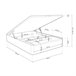 Canapé Luxury S-Max 3D 150x190 Natural/ Blanco