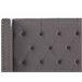 Beliani Cama con somier Terciopelo LUBBON 209x215 Gris