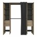 Vestidor Abierto Dana para Habitación Moderna Negro/ Madera