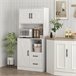 Alacena de Cocina Melamina de Madera HOMCOM, hogar - cocina Blanco