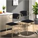 2 piezas, silla de comedor, silla alta Negro