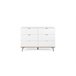 Cómoda doble con 3+3 cajones NORDIC Blanco/ Madera