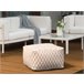 Beliani Puf SHORAN Blanco/ Beige
