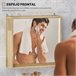 Armario con Espejo MDF, Melamina de Madera HOMCOM, hogar - baño Marron