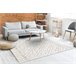 Alfombra SANTO sisal 58377 diamantes Geométrico zigzag 80x150 Crema