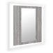Armario espejo de baño LED acrílico 40 Roble Gris