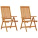 2 Sillas de jardín plegables de madera maciza de eucalipto Marron