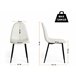 Conjunto de mesa extensible y 4 sillas Blanco/ Negro