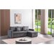 Chaise longue DRAKO reversible 3 plazas gris oscuro Gris Oscuro