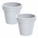 2x Maceta de plastico Lofly Blanco