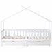 Cama cabaña infantil de madera maciza con 2 cajónes Cama cabaña infantil de madera maciza con 2 cajónes Blanco