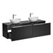 Mueble bajo lavabo doble 1 Eros Negro
