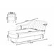 Beliani Chaise longue derecho Poliéster NIMES Beige