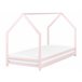 Beliani Cama con somier Madera de pino APPY Rosa Talco