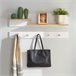 Perchero de pared en 2 partes FHK21-WN SoBuy Natural/ Blanco