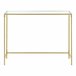 Mesa Consola Alajärvi en acero con tablero de vidrio 100 Dorado