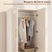 Armario Ropero MDF, Vidrio HOMCOM, hogar - muebles de dormitorio Blanco