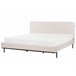 Beliani Cama con somier Poliéster CORIO 193x219 Crema