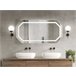 Beliani Espejo de baño LOCMARIAQUER Gris