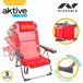 Aktive Pack 2 sillas playa multiposición con cojín Aktive Pack 2 sillas playa multiposición con cojín Rojo