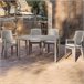Mesa Exterior - Rodas 138x78 Negro/ Gris