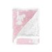 Acomoda Textil - Manta para Bebé Estampada con Nubes, Manta de Cuna Rosa