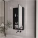 Armario Espejo de Baño Mariana, Moderno, con Estante Abierto Negro Negro