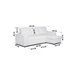Chaise longue piel sintética con cama HARRY Blanco