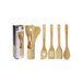 Set utensilios 5 piezas + bote de BAMBÚ Madera