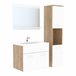 Conjunto de muebles de baño Krildihana 3 piezas [en.casa] 30 Blanco/ Madera