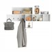 Perchero de pared con 5 compartimentos y 4 ganchos FHK17-W SoBuy Blanco