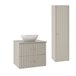 Conjunto de muebles con lavabo individual y columna Izae 60 Beige