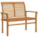 Banco de jardín madera maciza de teca y cojín 112x55 Antracita