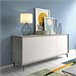 Aparador efecto madera 184 Blanco/ Gris