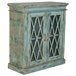 Aparador de madera y cristal con 2 puertas Azul