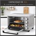 Mini Horno Eléctrico Metal, Acero Inoxidable HOMCOM Plateado